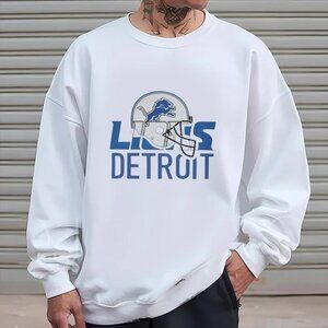 Detroit Lions Helmet Logo 2023 Sweatshirt NFL Crewneck Retro Lions Fan Gift 79
